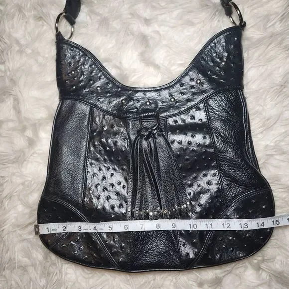 New Isabella Adams Black Leather Purse Handbag - Picture 4 of 13